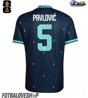 Německo Aleksandar Pavlovic #5 Venkovní Dres MS 2026 Krátký Rukáv